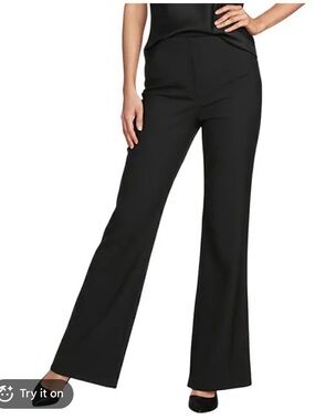 Antonio Melani Women's Black Tailored Wide-Leg Dress Pants